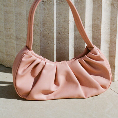 Nahla Ruched Bag – Blush