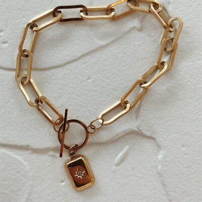 T Bar Charm Bracelet