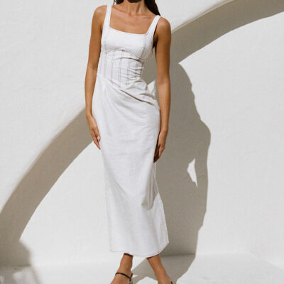 Ricardo Midi Dress – White