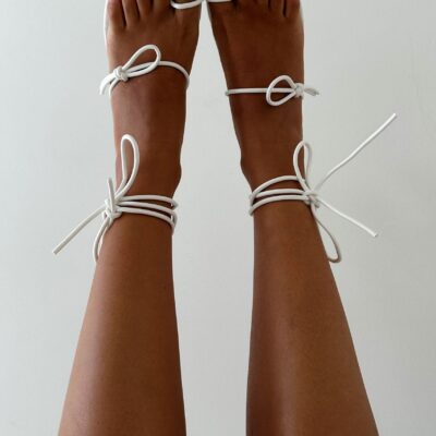 Strappy Paz Heels – White